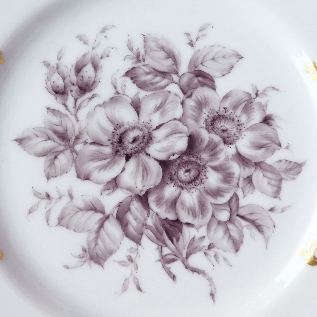 モノトーンで描かれたブーケ