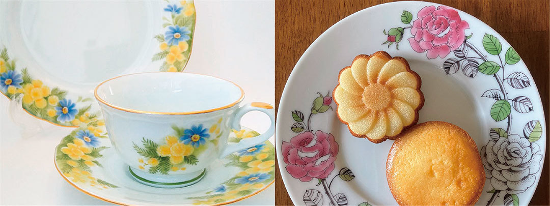 お菓子やお茶を楽しむ器のイメージ