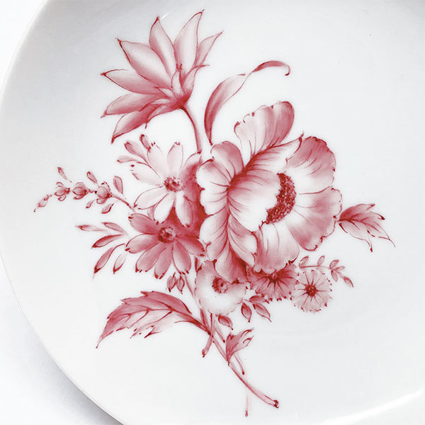 ワインレッド一色で描かれたブーケ